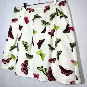 NWT Talbots Butterfly A-Line Full Pleated Skirt
Cotton Silk Blend Sz 22W Petite